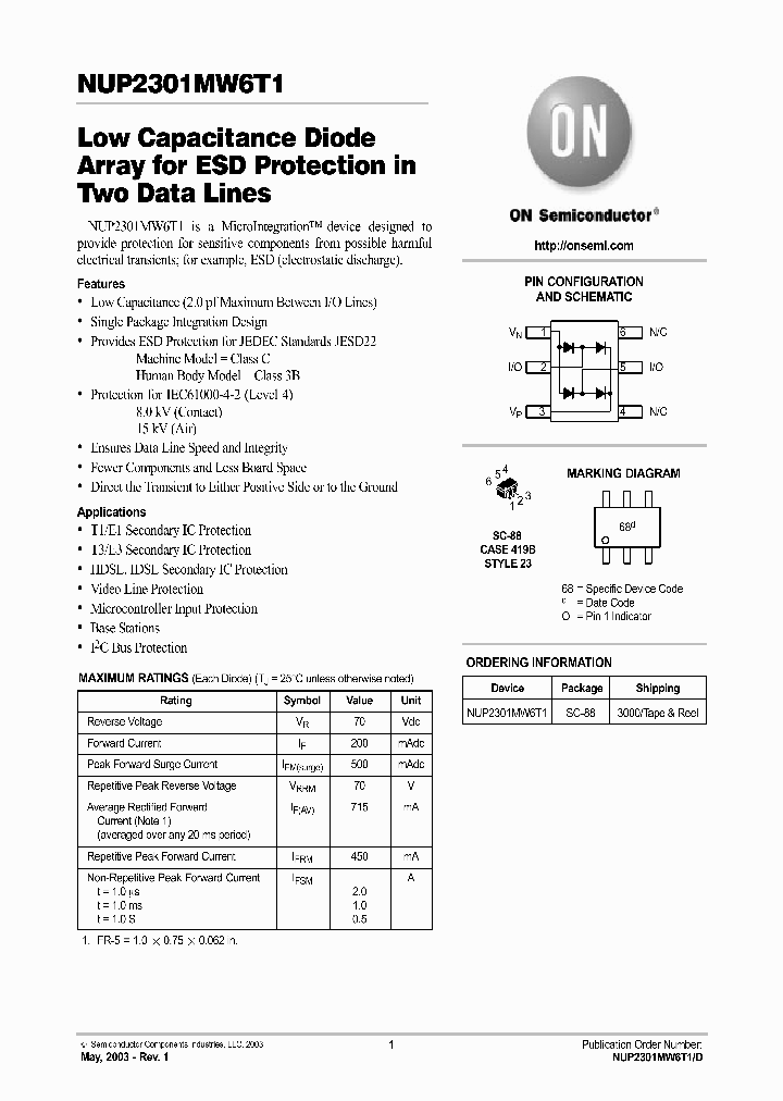 NUP2301MW6T1D_380545.PDF Datasheet