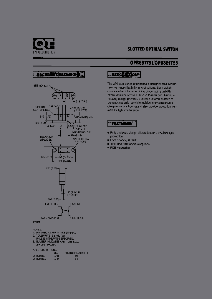 OPB861T51_359327.PDF Datasheet