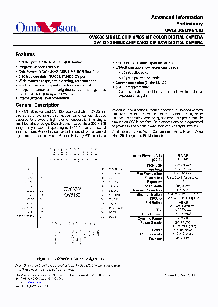 OV6630_318099.PDF Datasheet