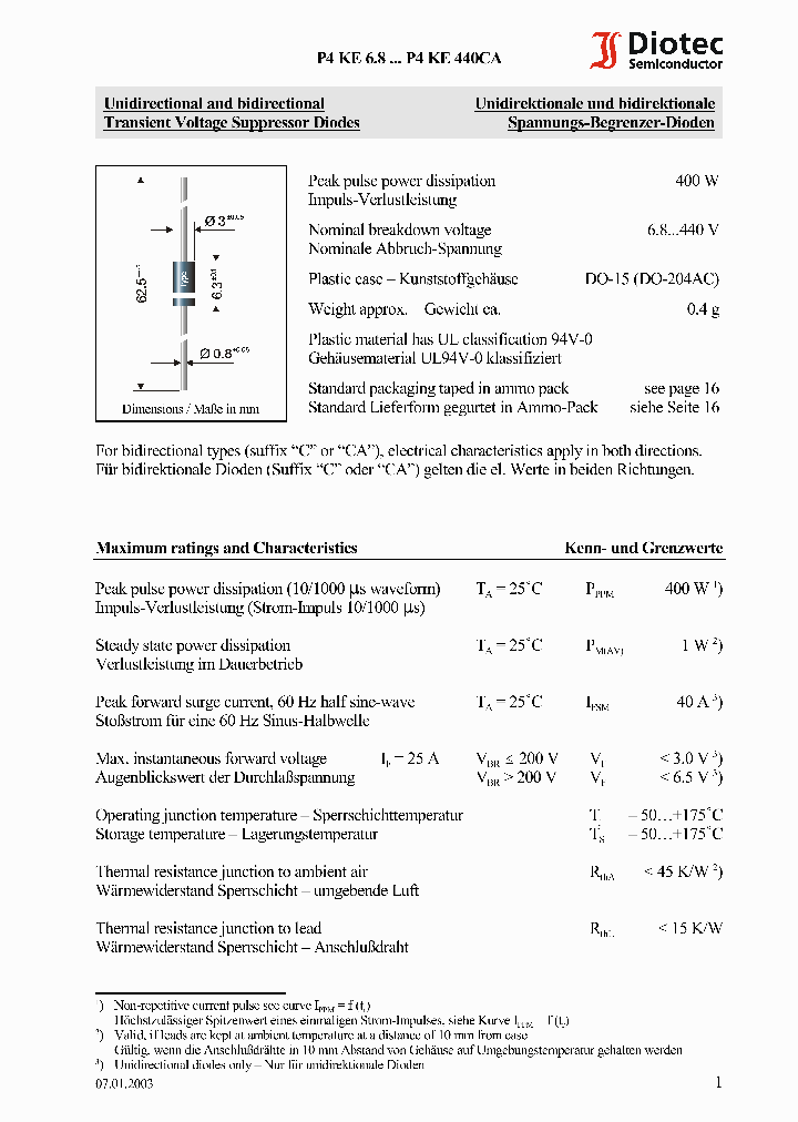 P4KE250_335810.PDF Datasheet