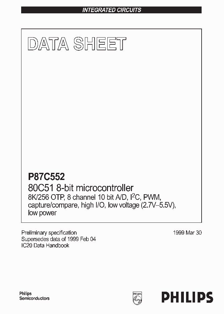 P87C552_351420.PDF Datasheet