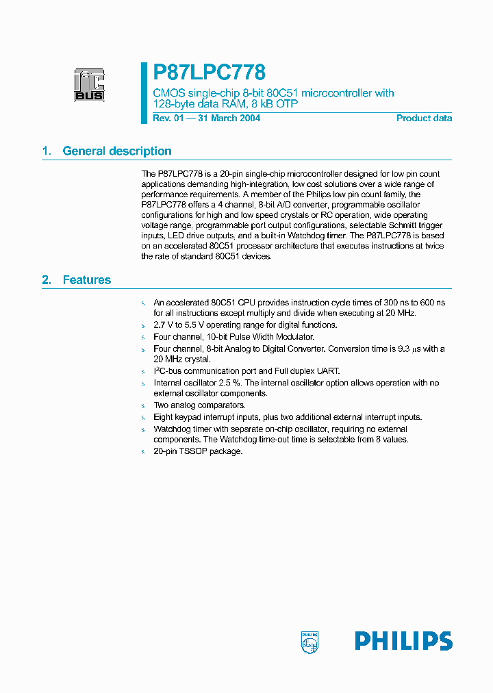 P87LPC778_200979.PDF Datasheet