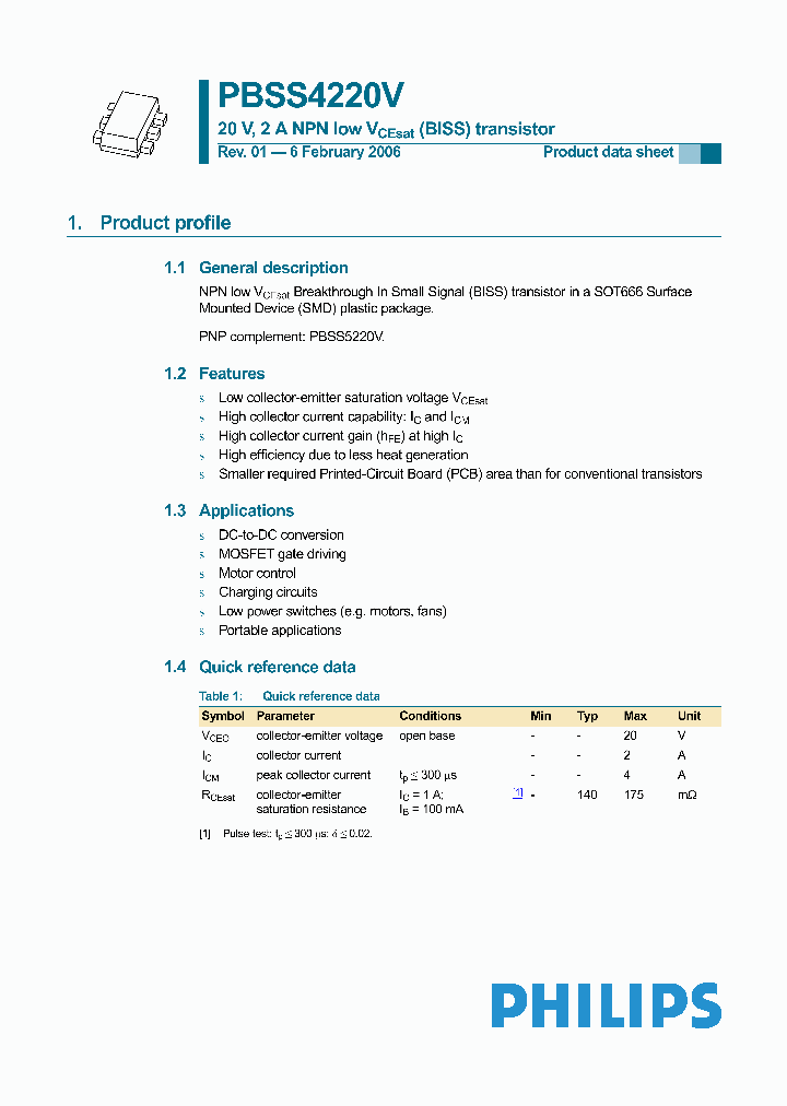 PBSS4220V_374166.PDF Datasheet