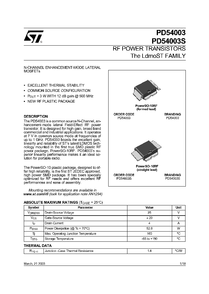 PD54003_326154.PDF Datasheet