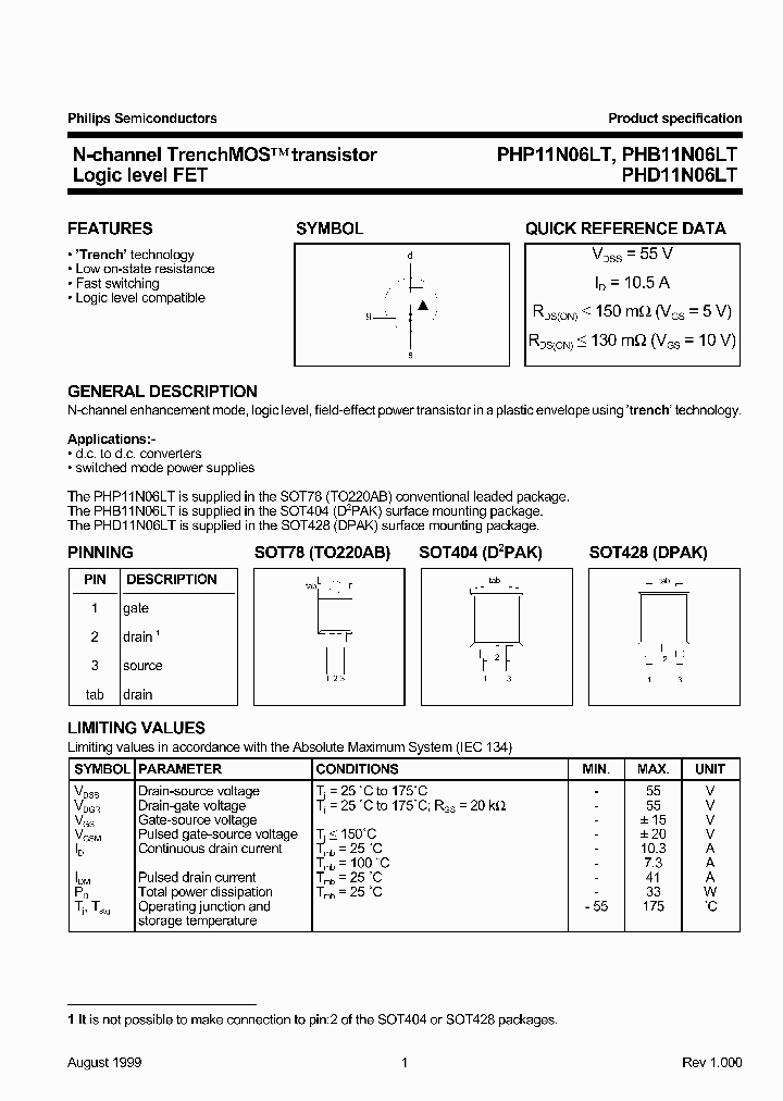 PHP11N06LT_137729.PDF Datasheet