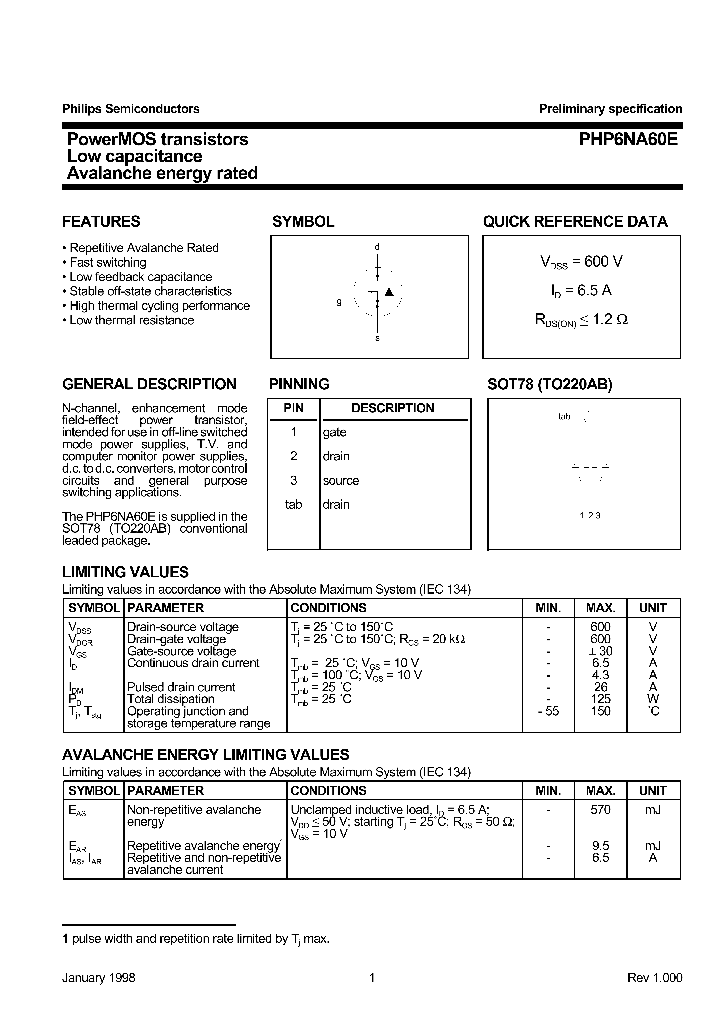 PHP6NA60E_354882.PDF Datasheet
