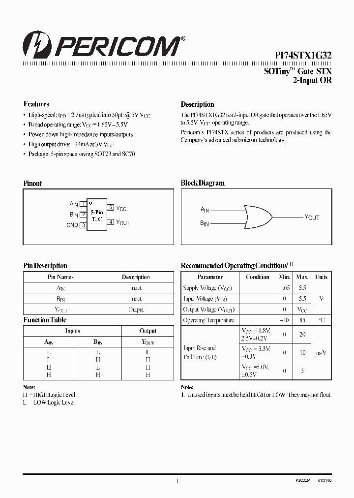 PI74STX1G32_311304.PDF Datasheet