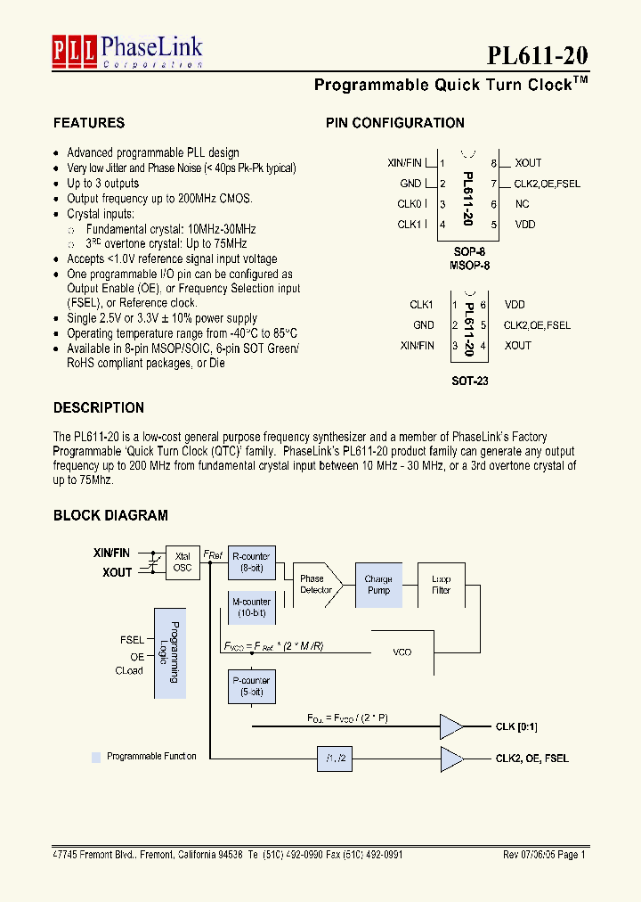 PL611-20_337490.PDF Datasheet