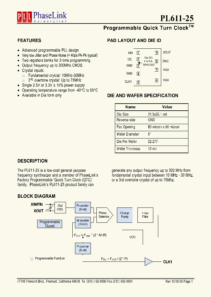 PL611-25_337493.PDF Datasheet
