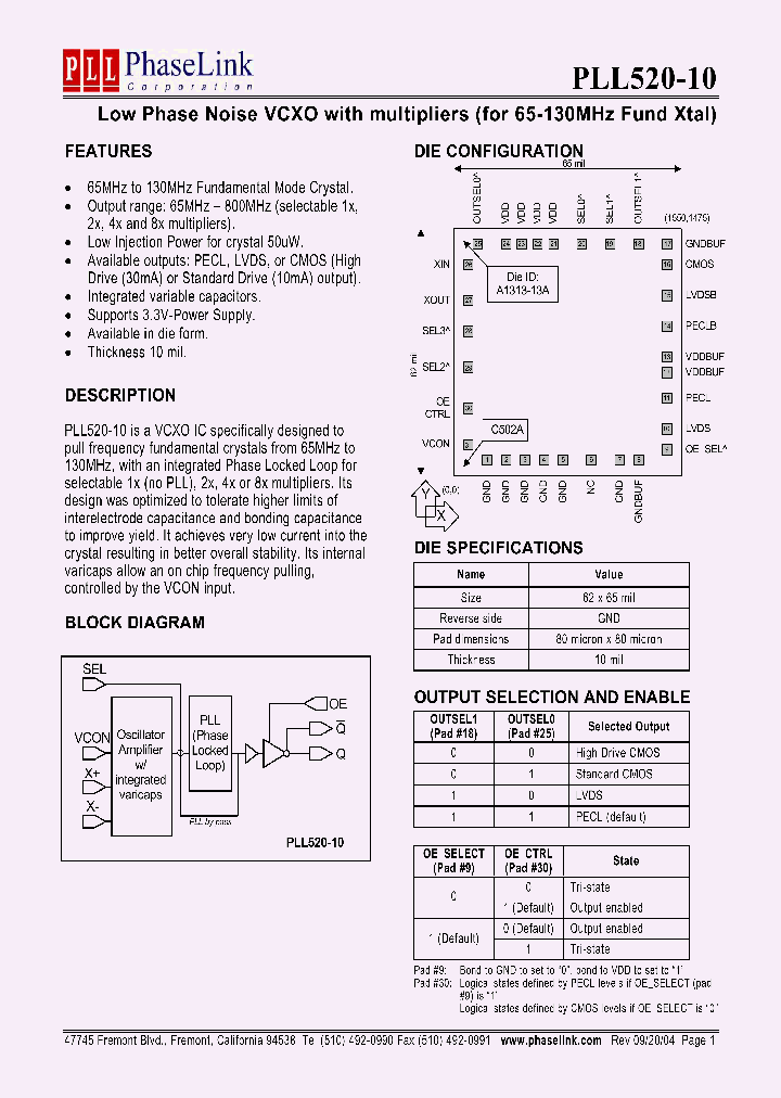PLL520-10_320396.PDF Datasheet