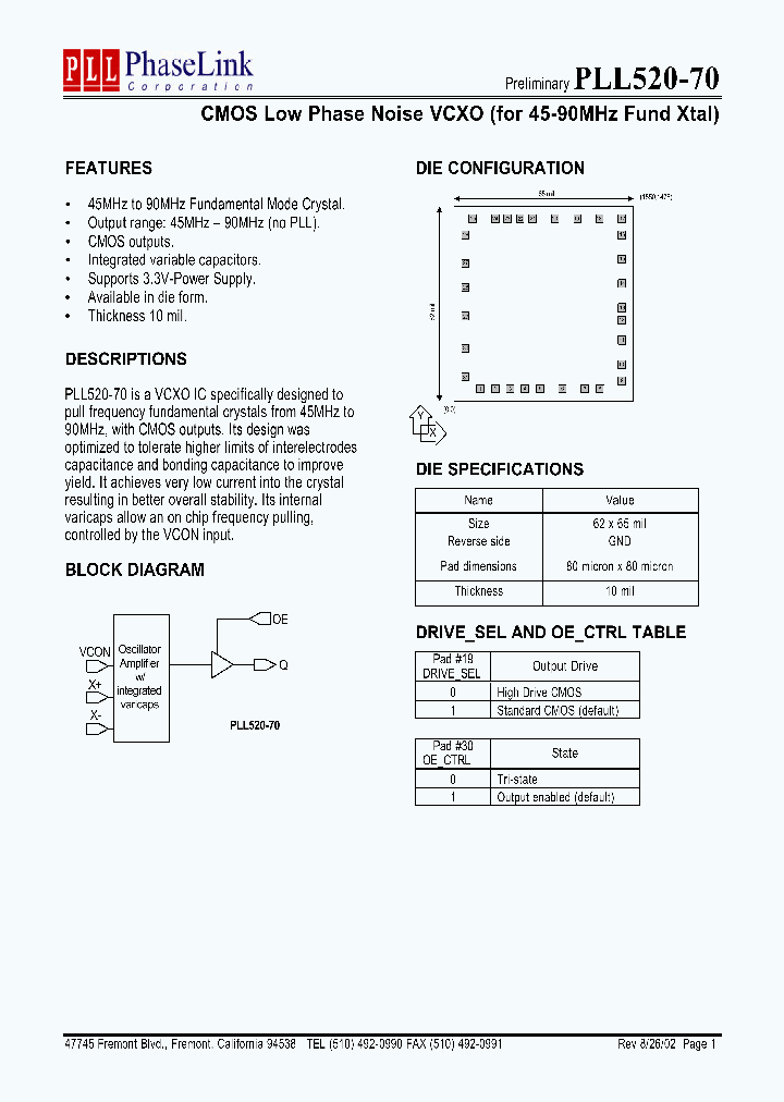 PLL520-70_320420.PDF Datasheet