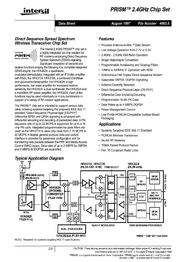 PRISM24GHZCHIPSET_360922.PDF Datasheet