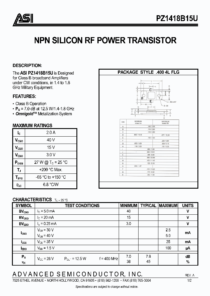 PZ1418B15U_363417.PDF Datasheet