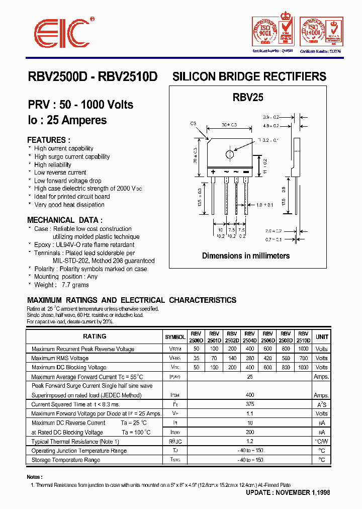 RBV2501D_317549.PDF Datasheet