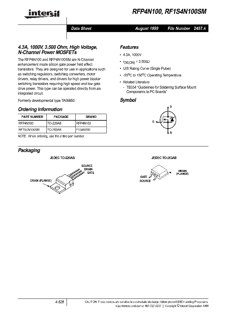 RF1S4N100SM_337650.PDF Datasheet