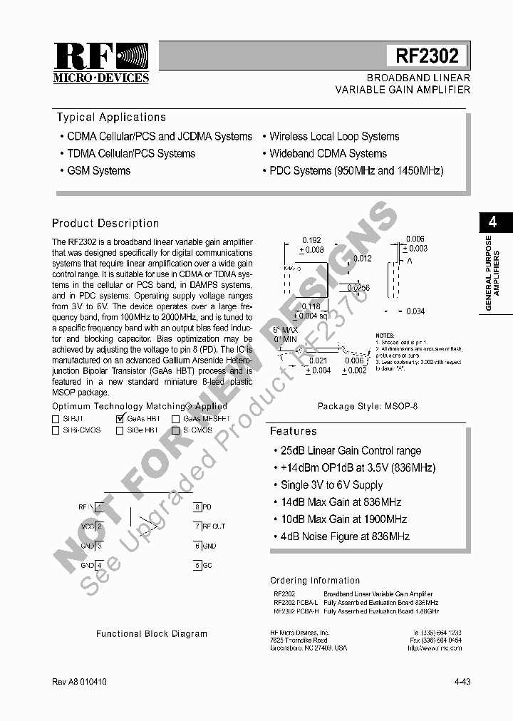 RF2302_343870.PDF Datasheet