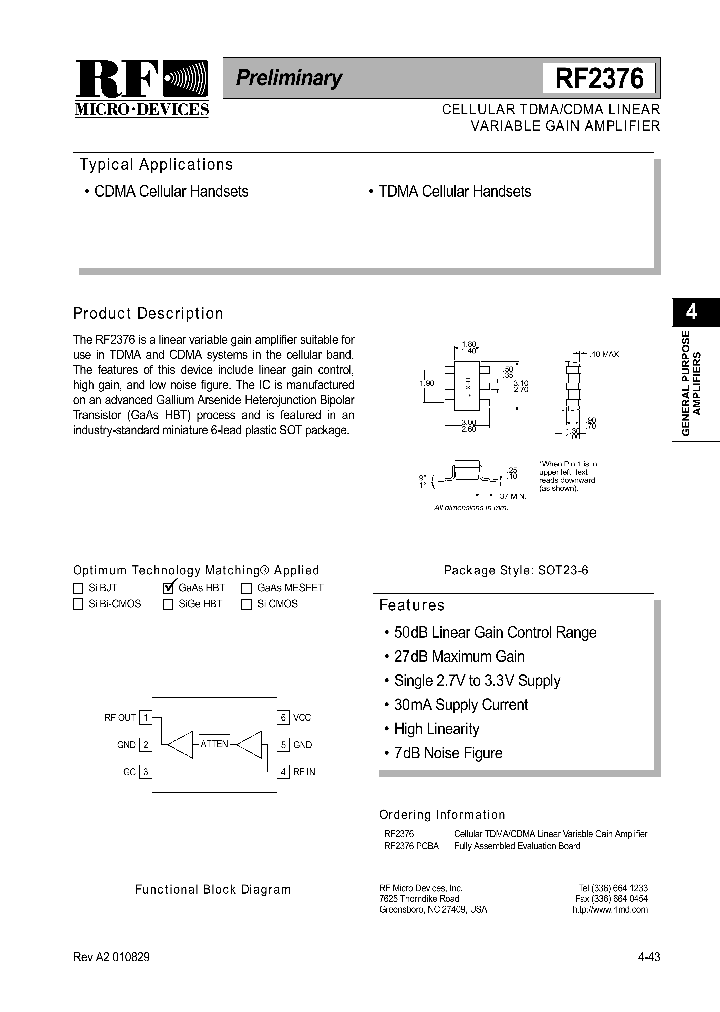 RF2376_315315.PDF Datasheet
