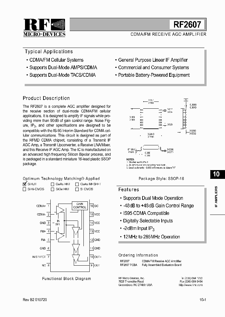 RF2607_305815.PDF Datasheet