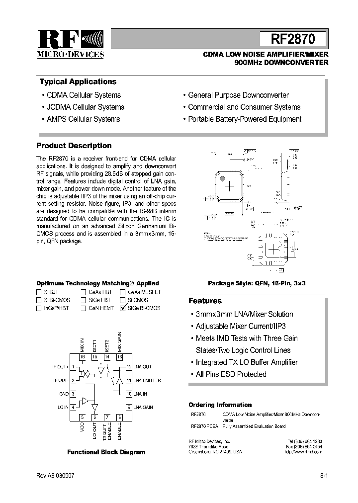 RF2870_309173.PDF Datasheet