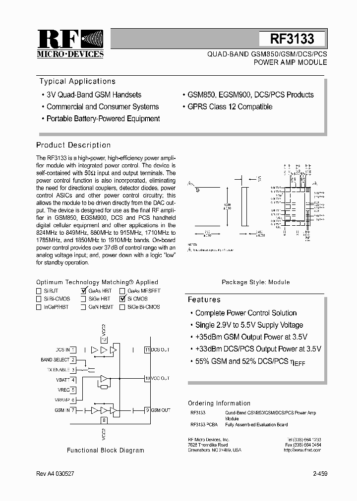 RF3133_314299.PDF Datasheet