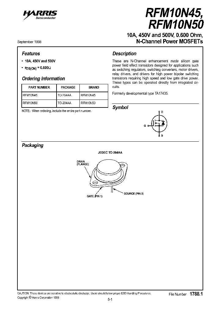 RFM10N50_356169.PDF Datasheet