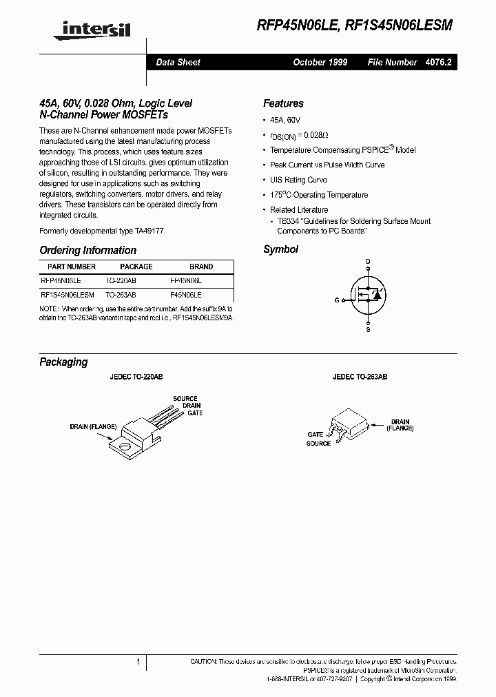 RFP45N06LE_171371.PDF Datasheet