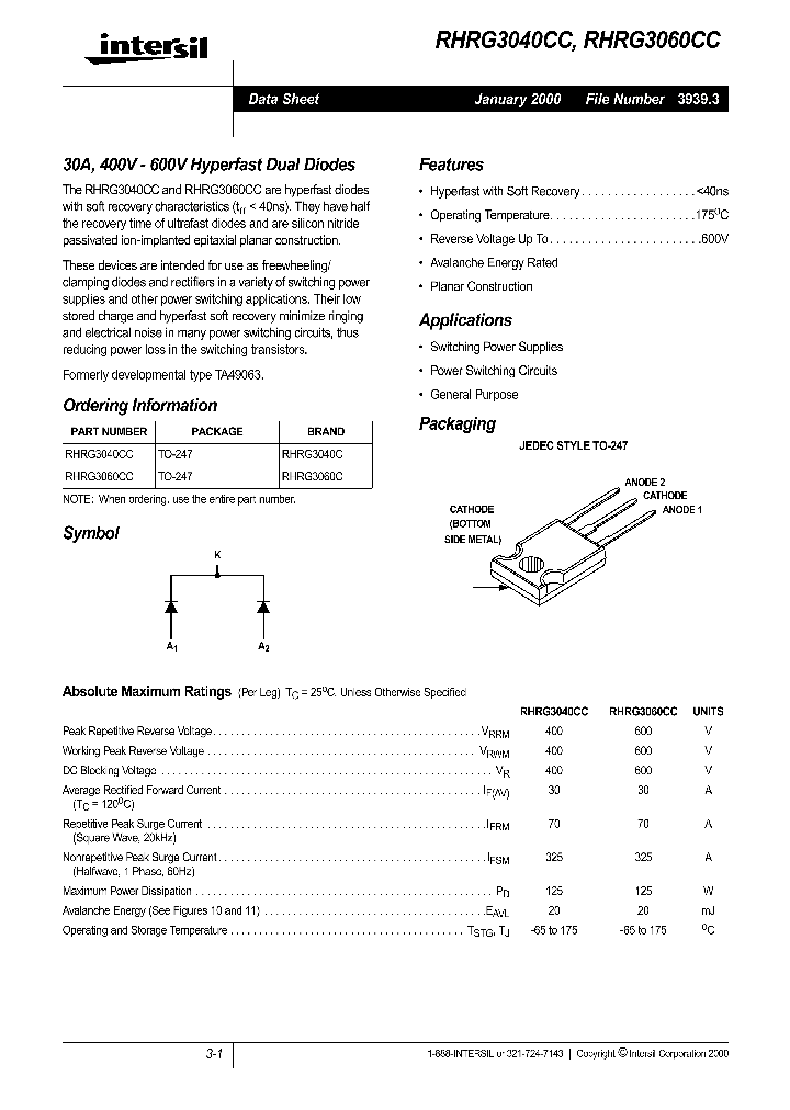 RHRG3040CC_292861.PDF Datasheet