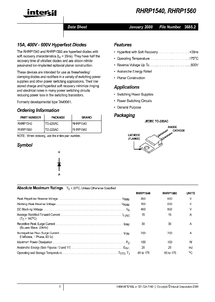 RHRP1560_285753.PDF Datasheet
