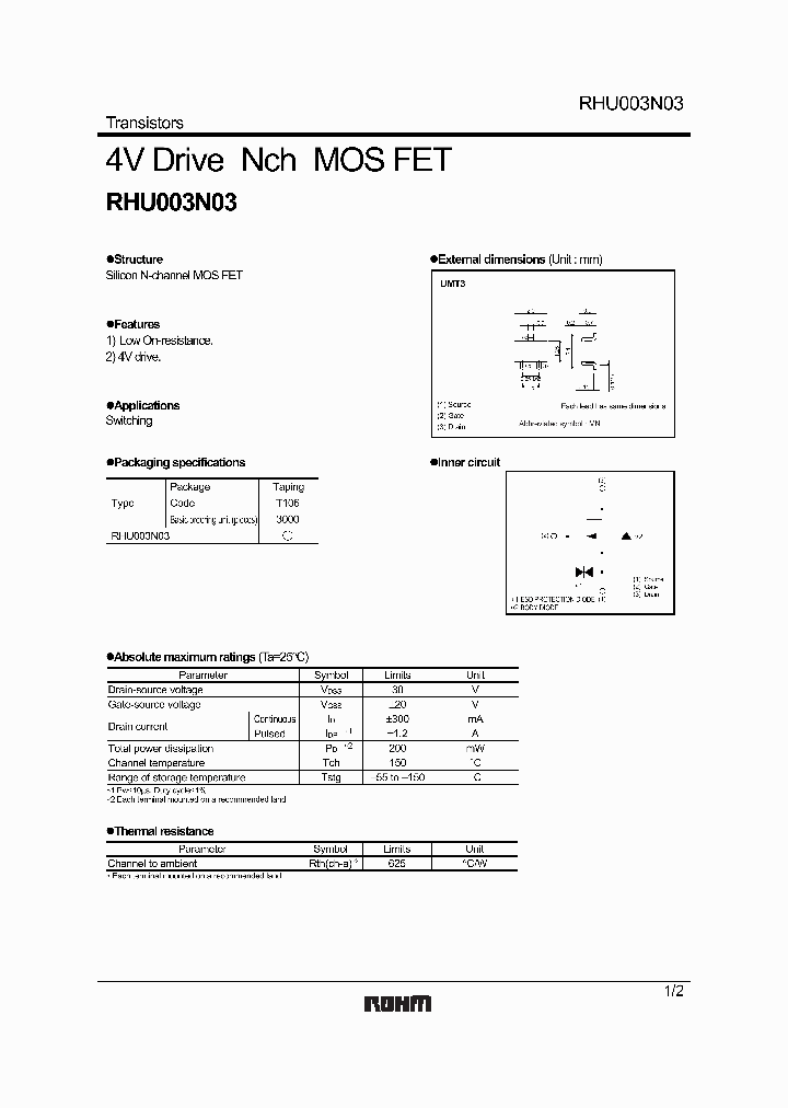 RHU003N03_375776.PDF Datasheet