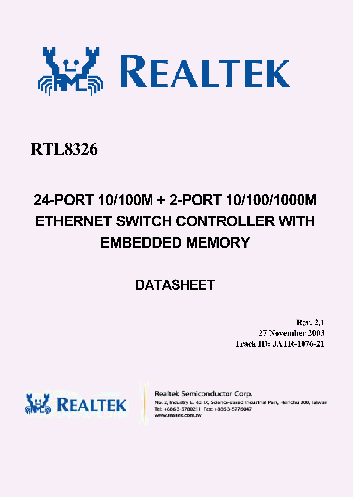 RTL8326_351576.PDF Datasheet