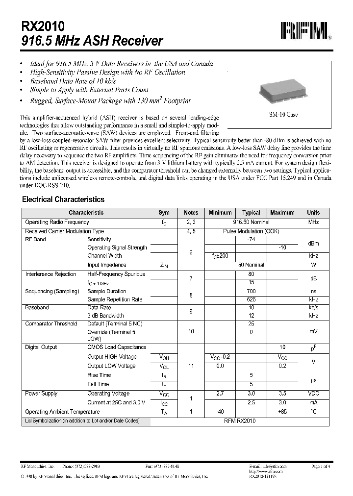 RX2010_364412.PDF Datasheet