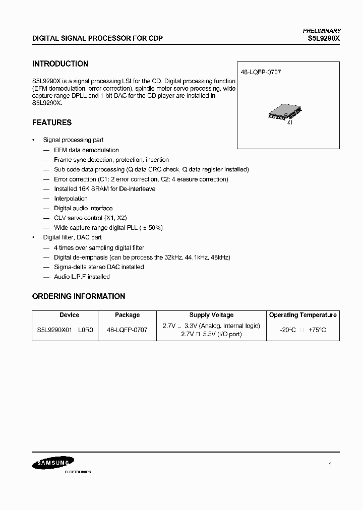 S5L9290X01S5L9290X02_327455.PDF Datasheet