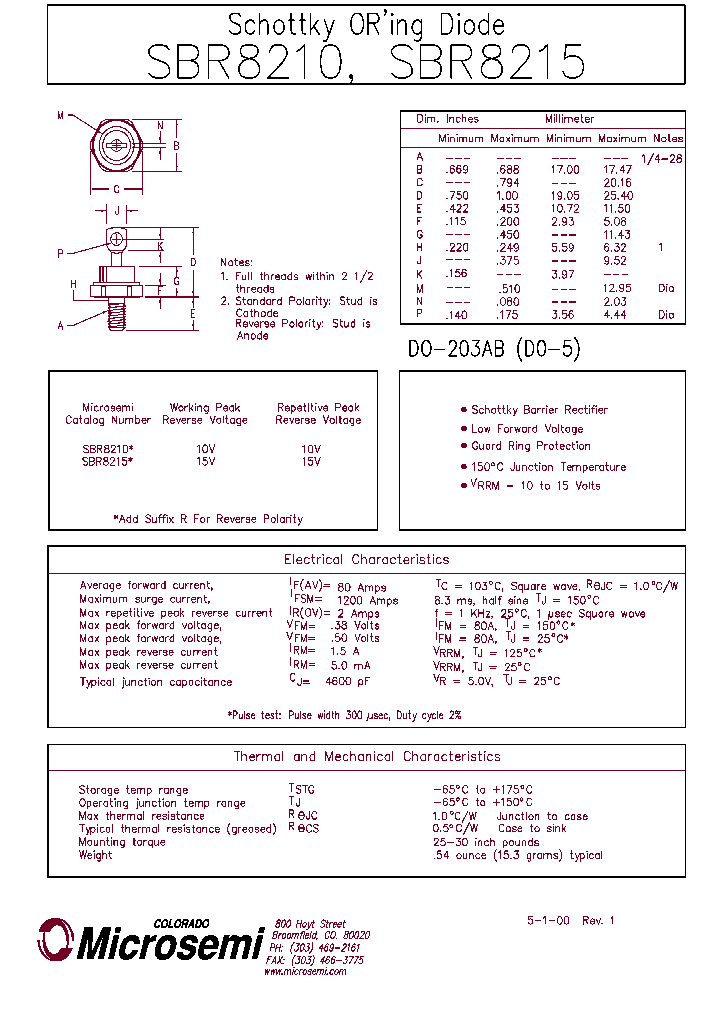 SBR8215_380895.PDF Datasheet