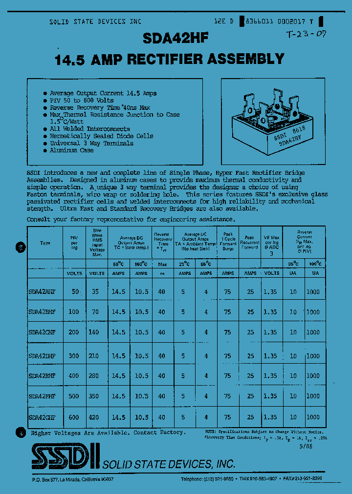 SDA42AHF_308986.PDF Datasheet