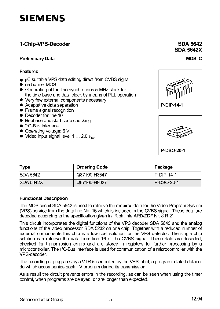 SDA5642X_325077.PDF Datasheet