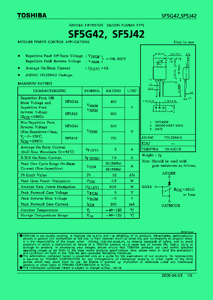 SF5G42_337676.PDF Datasheet
