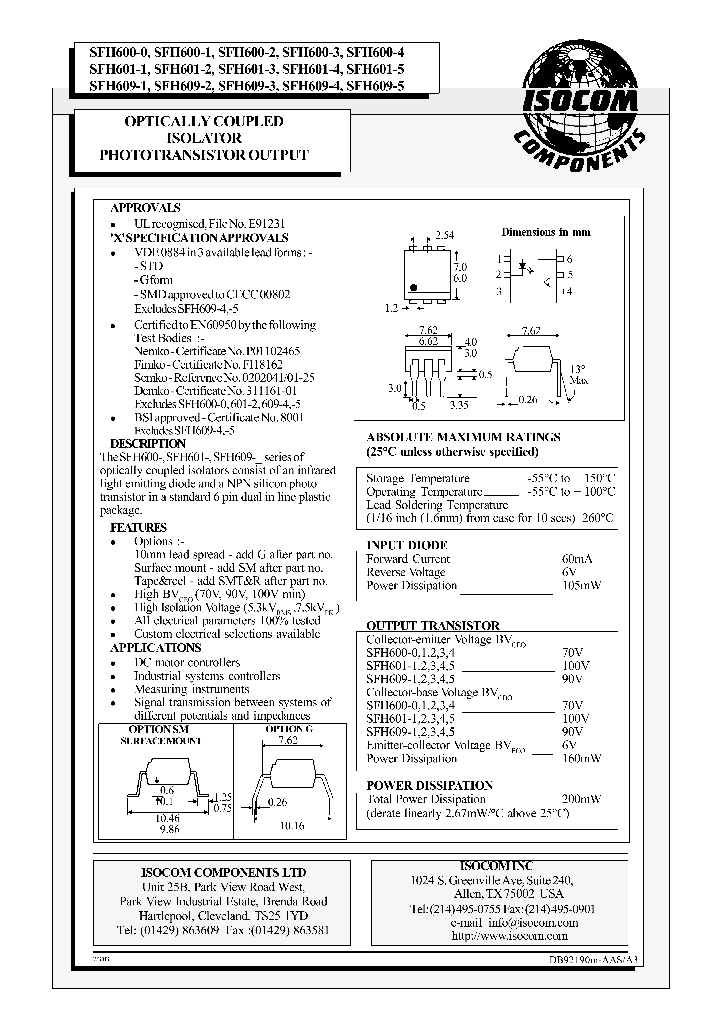 SFH601-1_328305.PDF Datasheet