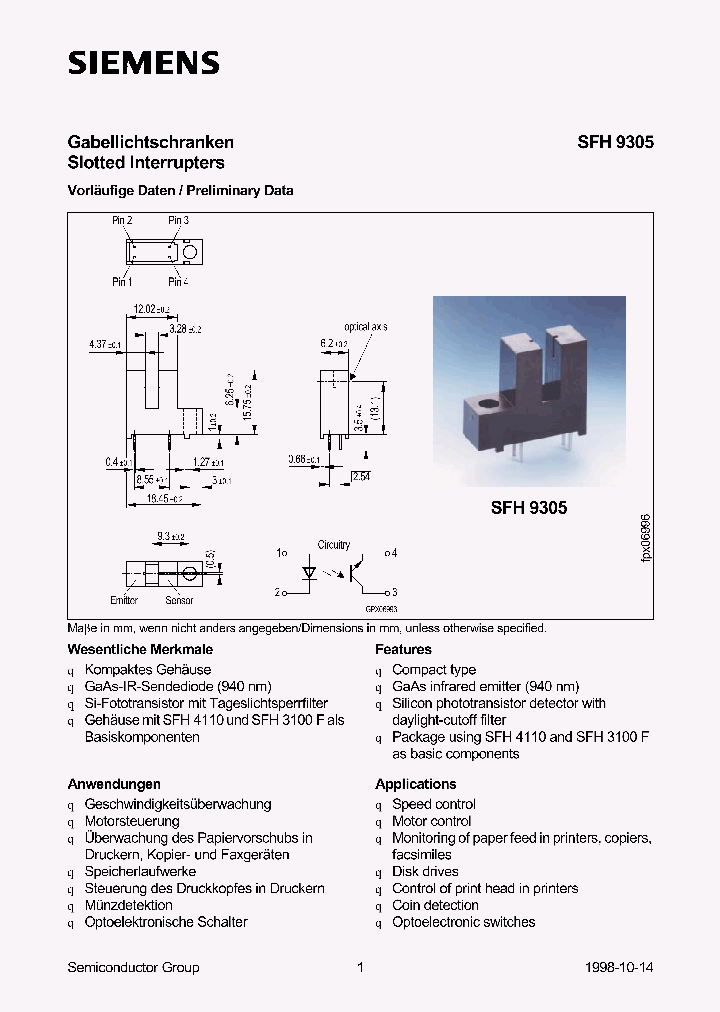 SFH9305_327457.PDF Datasheet