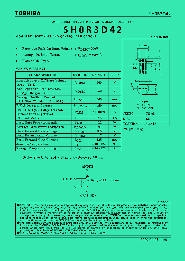 SHOR3D42_334764.PDF Datasheet