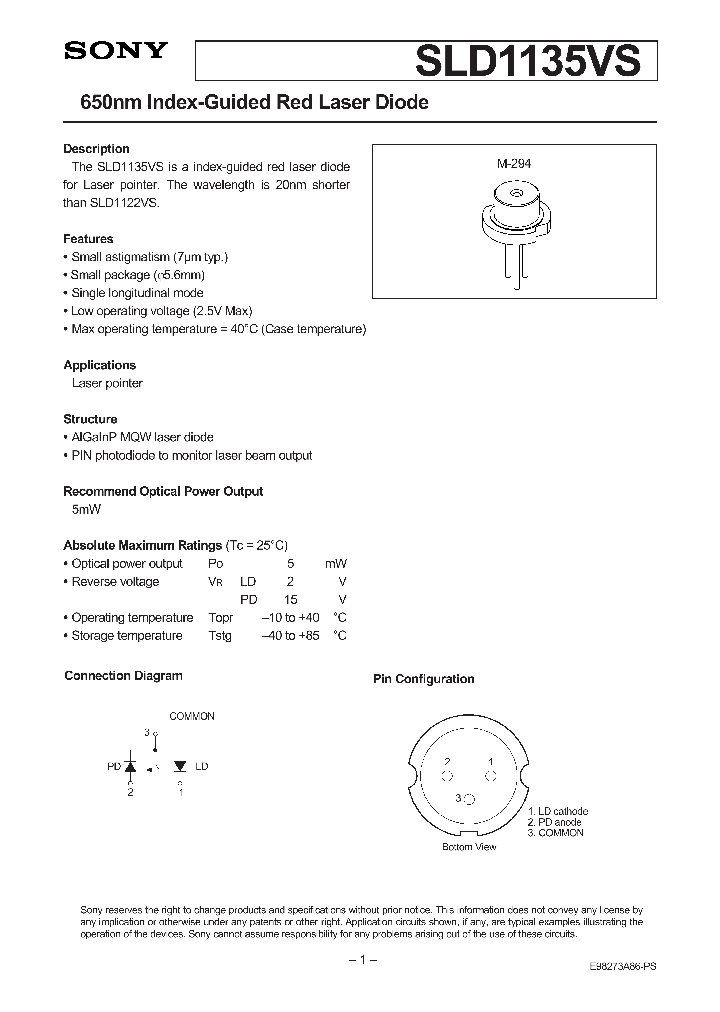 SLD1135VS_312707.PDF Datasheet