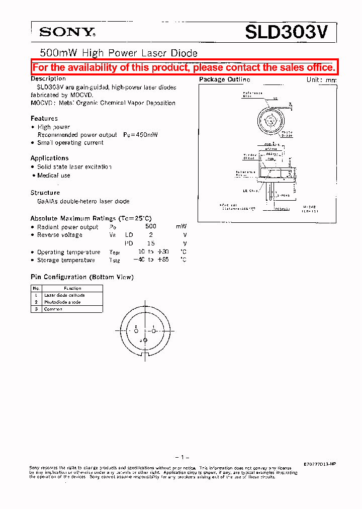 SLD303V_361248.PDF Datasheet