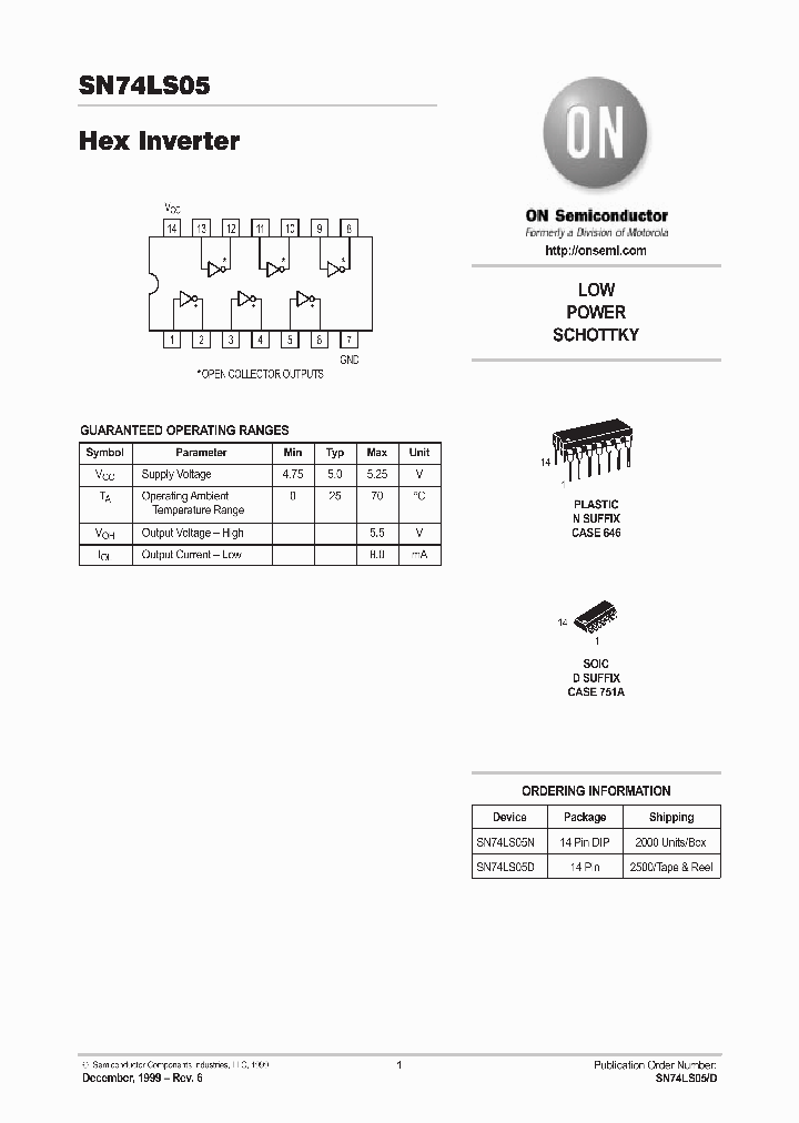SN74LS05_19073.PDF Datasheet