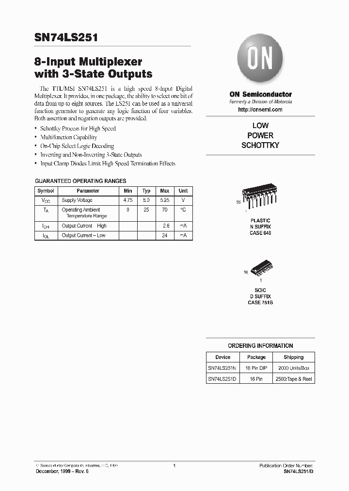 SN74LS251D_201836.PDF Datasheet