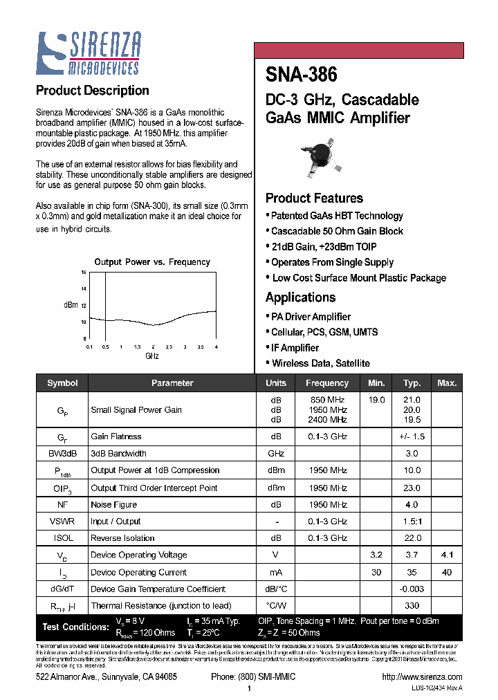 SNA-386_335522.PDF Datasheet