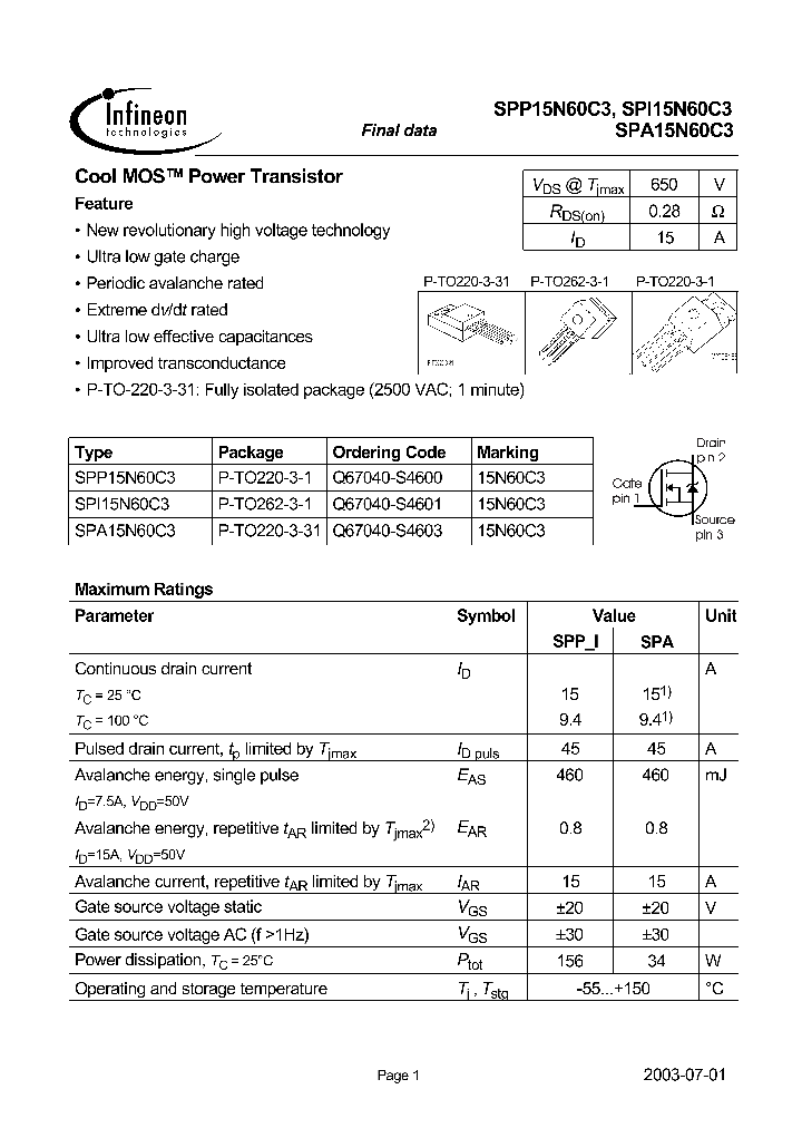 SPI15N60C3_344008.PDF Datasheet
