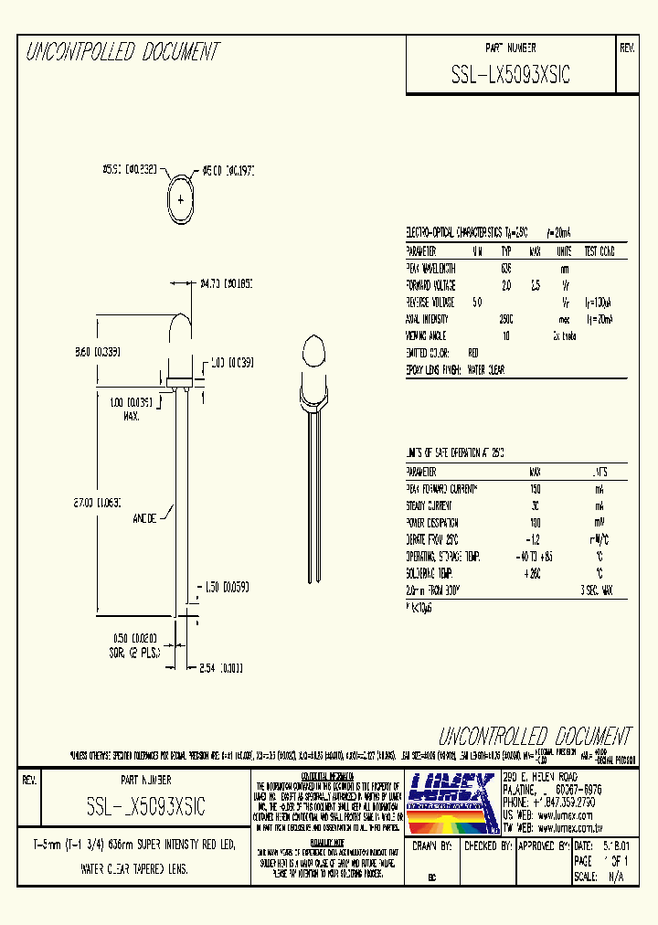 SSL-LX5093XSIC_312533.PDF Datasheet