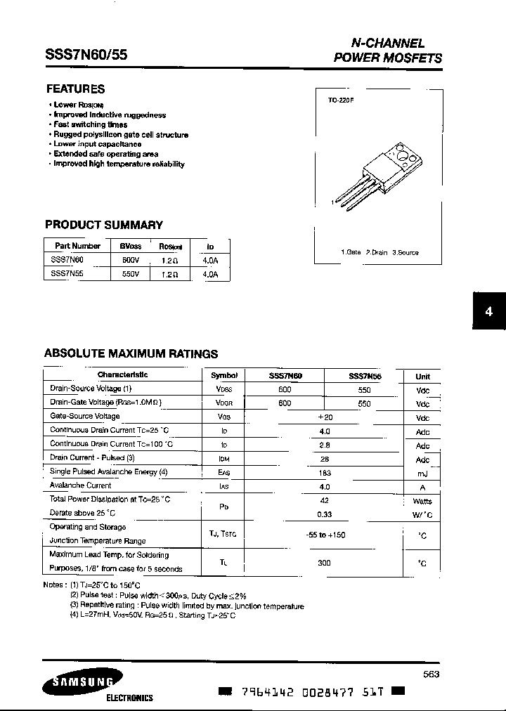 SSS7N60_35834.PDF Datasheet