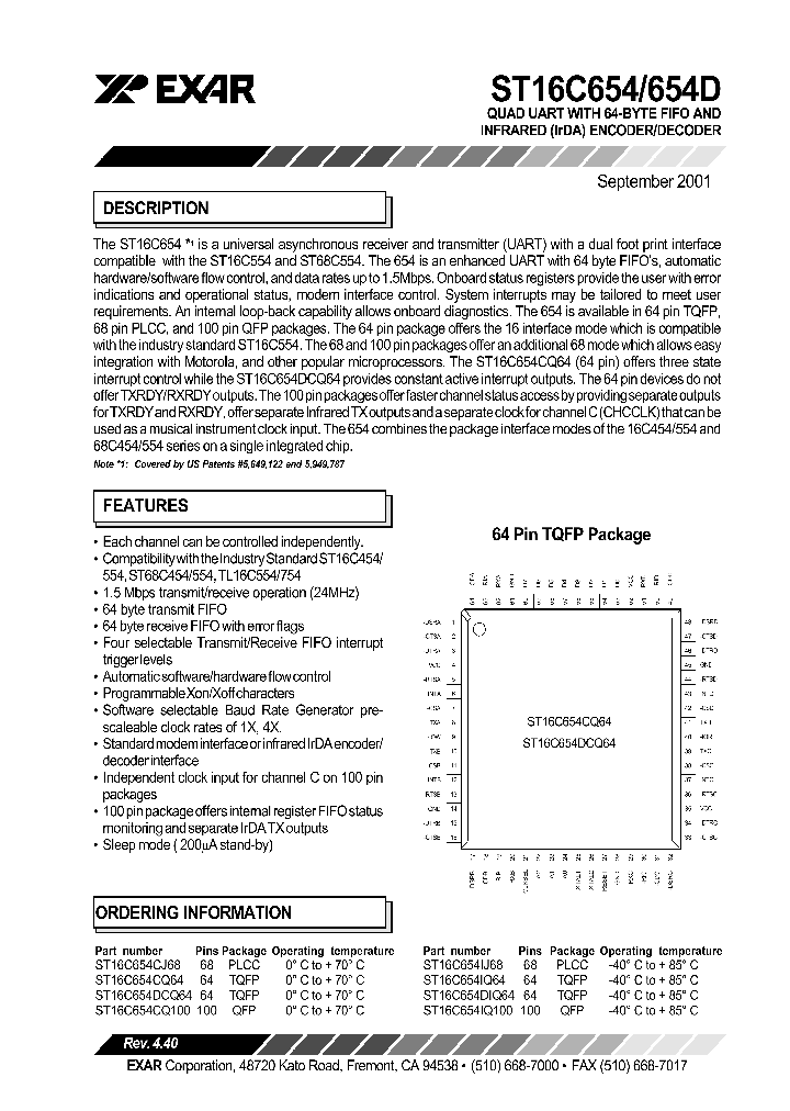 ST16C654CJ68_310270.PDF Datasheet