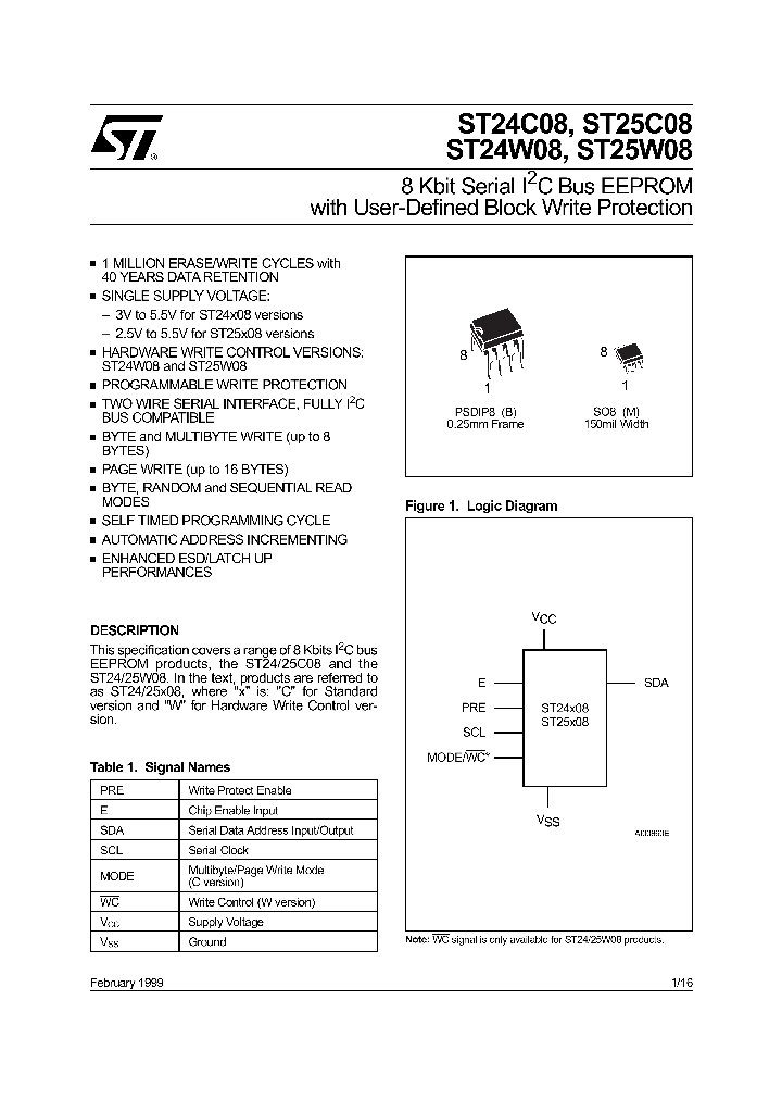 24C08_13725.PDF Datasheet