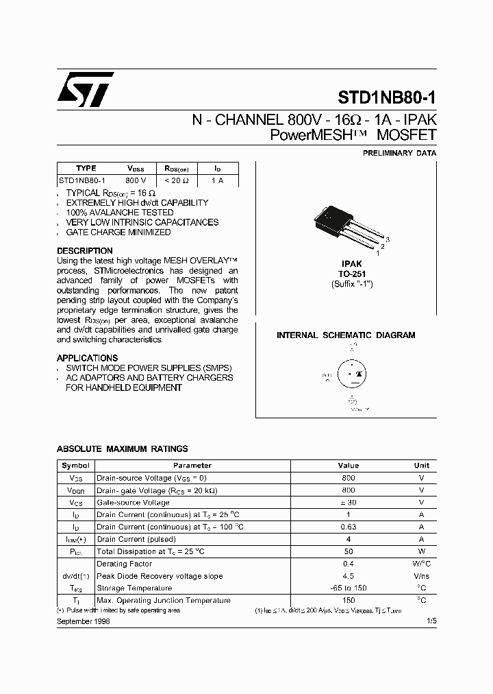 STD1NB80-_146303.PDF Datasheet